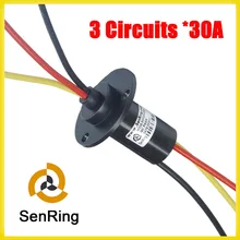 Viento generador de anillos colectores 30A actual 3 circuitos OD 22mm con brida