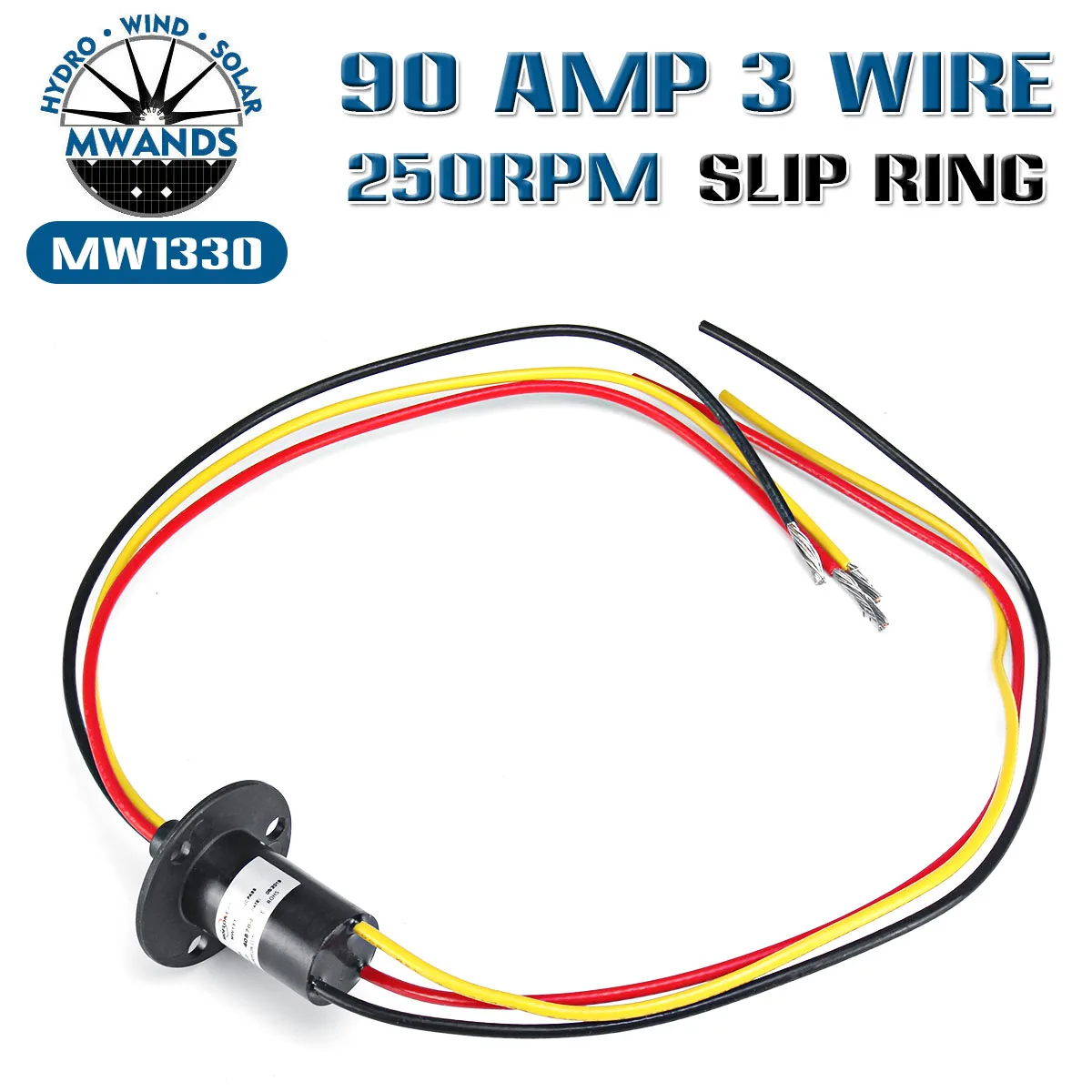 

1PCS Wind Power Slip Ring Slip 3 Wire Circuit Slip Ring 30A 600V DC/AC Electric Collector Rings 22*45 mm MW1330
