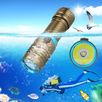 

Real Underwater 100m XM-L2 LED 1000 LM Rechargeable Scuba Diving Flashlight Waterproof Torch Lantern With 18650 Battery+Charger
