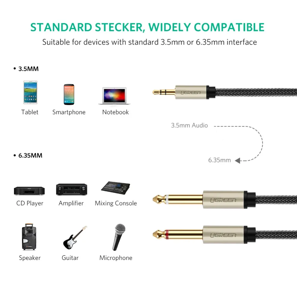 iPod Mixer Multimedia Speakers and Home Stereo Systems Computer Sound Cards ONXE 3.5mm to Dual 1//4 Inch Cable 1//8 TRS to 2 6.35mm TS Mono Y Splitter Male to Male Audio Cord for iPhone CD Players 5ft 1-Pack 1.5M