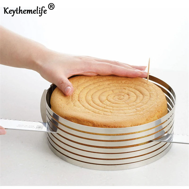 Keythemelife 1pc Adjustable Cake Cutter Round Shape Bread Cake slicer