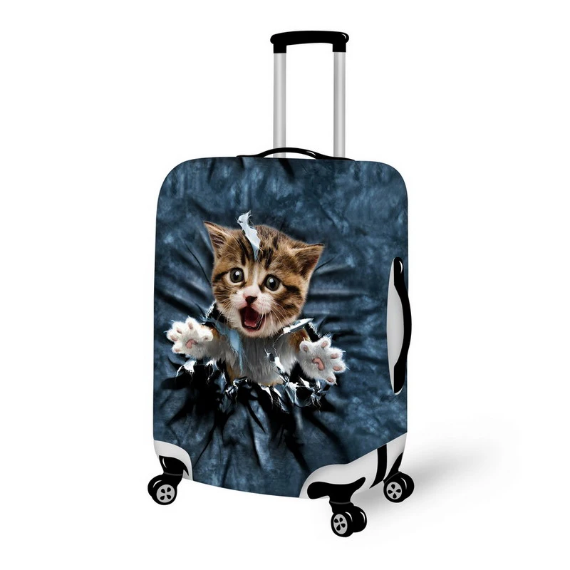 

Cute Printing Cat Luggage Cover Elastic Suitcase Cover in 18/20/22/24/26/28 Suitcase Stretch Luggage Accessories