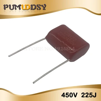 

10pcs 450V 2.2uF CBB Polypropylene film capacitor pitch 20mm 225 2.2uF 450V