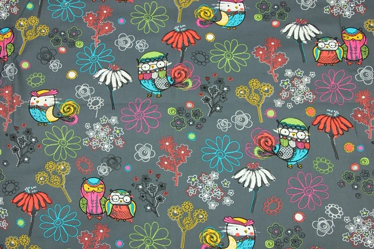Multicolor Charming Butterfly on Pure Red 100/% Cotton Fabric ~ By half meter