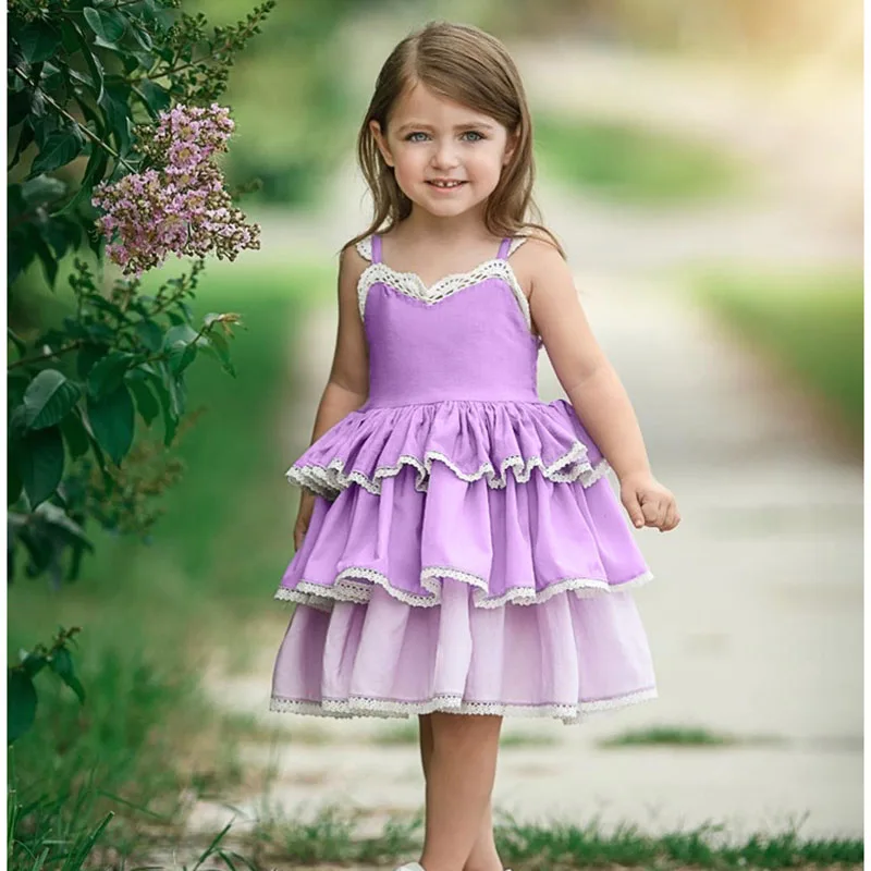 Платья принцессы для маленьких девочек многослойное фатиновое платье-пачка без рукавов для маленьких девочек, нарядные вечерние платья Одежда для детей возрастом от 1 года до 5 лет