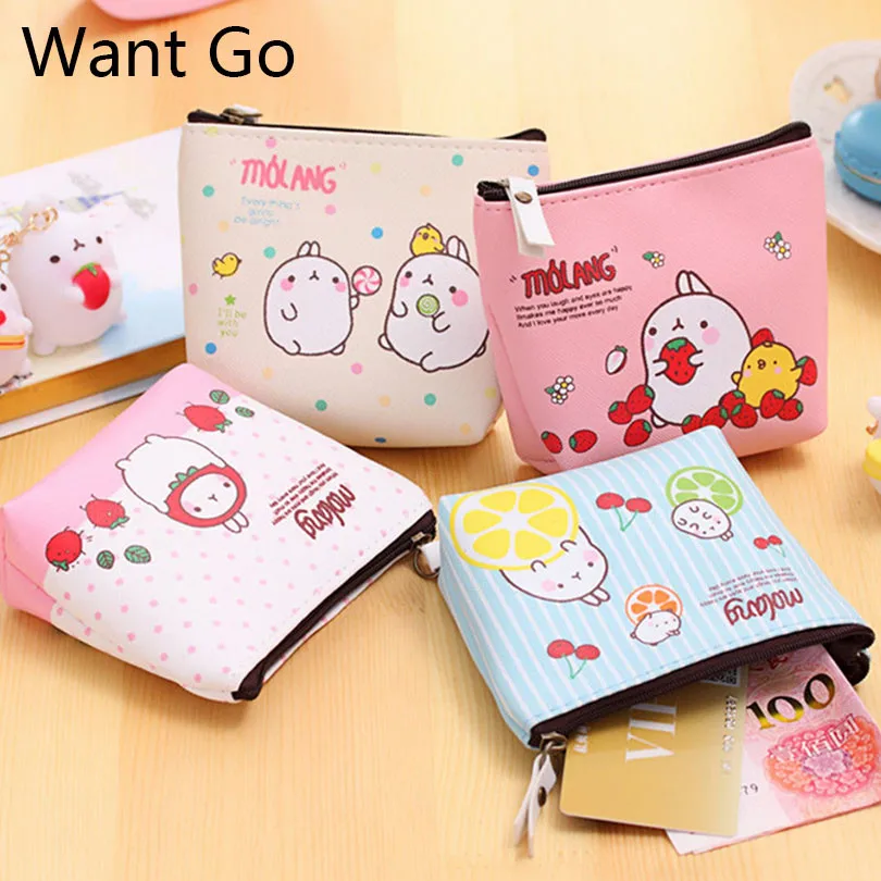 

Want Go New Sweet Cartoon Children Coin Purses Ladies Leather Zipper Coin Pouches Kids Mini Wallets Bag Small Purses For Girls