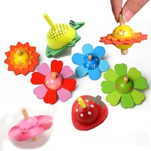 4 цвета, детские игрушки, новинка, Деревянный Цветной спиннинг, ручная роспись, игрушки, развивающие игрушки, подарок для детей