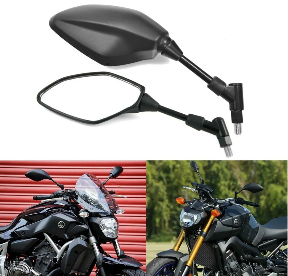Зеркала заднего вида с болтом 10 мм для Yamaha MT25 MT03 MT07 MT09 FZ 07 MT10 FZ8 FZ6 Fazer FZ6R XJ6 XSR700