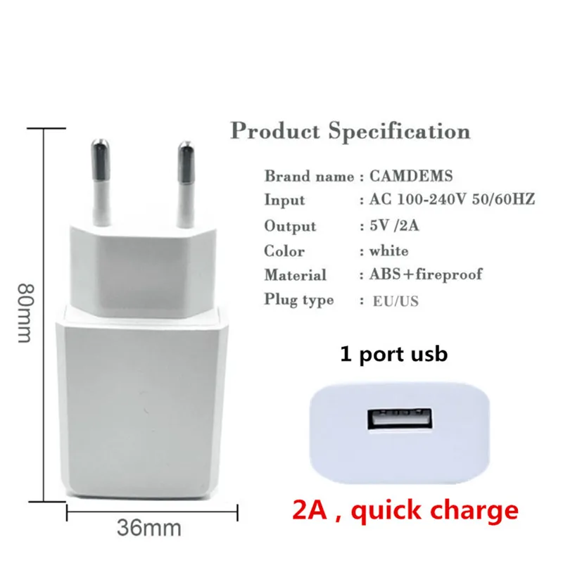 Зарядное устройство USB 2A быстрая зарядка стандартные вспышки для huawei P smart nova 2i Xiaomi