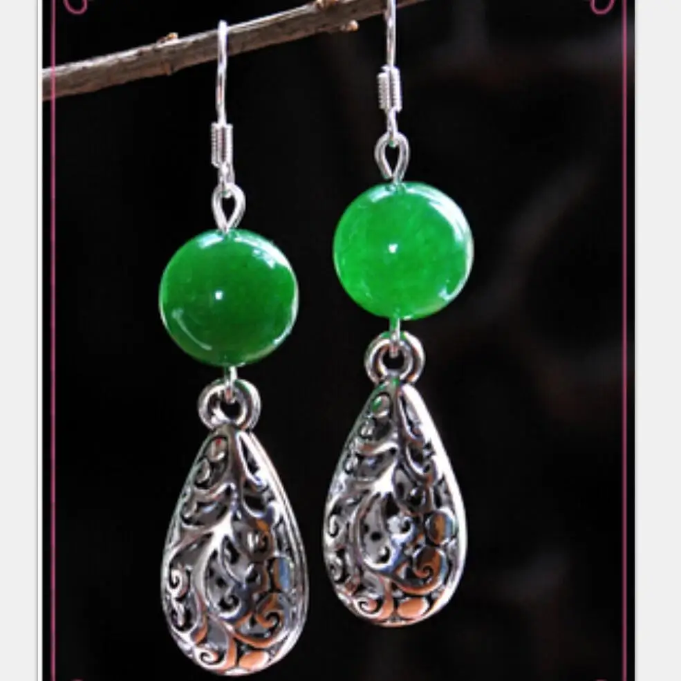 

Vintage Silver Carved Water Drop Earrings For Women Hanging Dangle Earrings Statement Earrings Girls Newest Fashion Jewelry