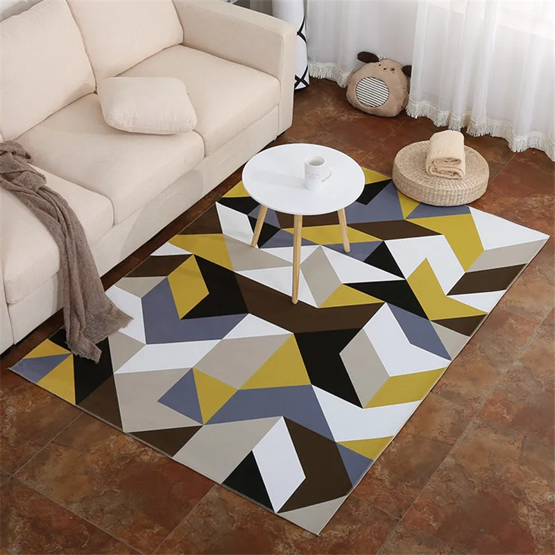Нордические ковры геометрический Коврик для детской комнаты коврик молельный коврик для двери большие коврики прямоугольник фланелевый ковер коврик для гостиной