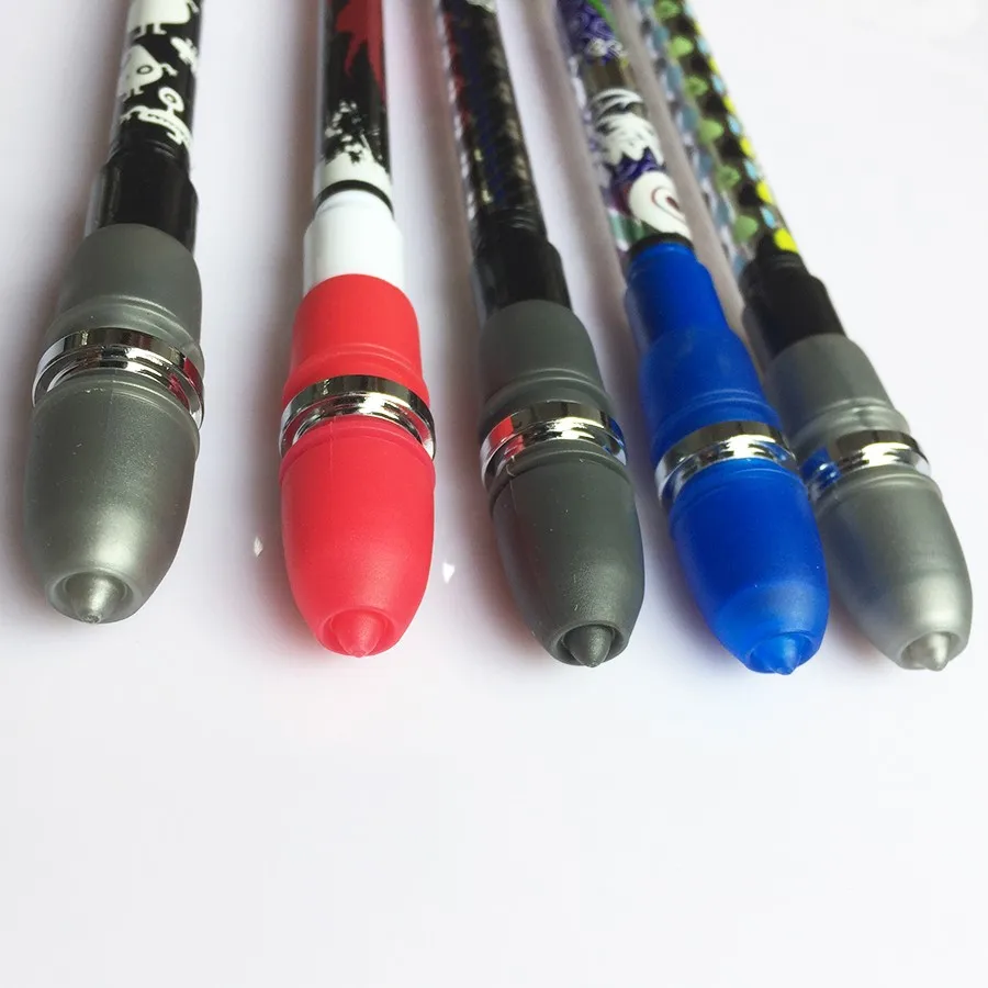 Нескользящие скручивания ручка для пенспиннинга спиннинг Trick Rolling шариковая ручка синие чернила пополнения палец игры матирующий ручка