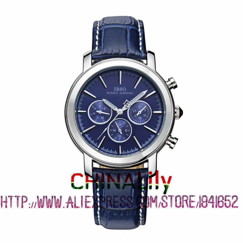 

2015 Selling Brand IBSO BOERNI AIBISINO Unisex Ultra Thin Round Dial Analog Wrist Watch with Waterproof & Leather Band 6809