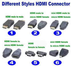 10 шт./лот HDMI разъем мужчин и женщин 4 к конвертер Extender 1080 P HDTV PC HDMI адаптер к Mini HDMI Micro HDMI мужчин и женщин