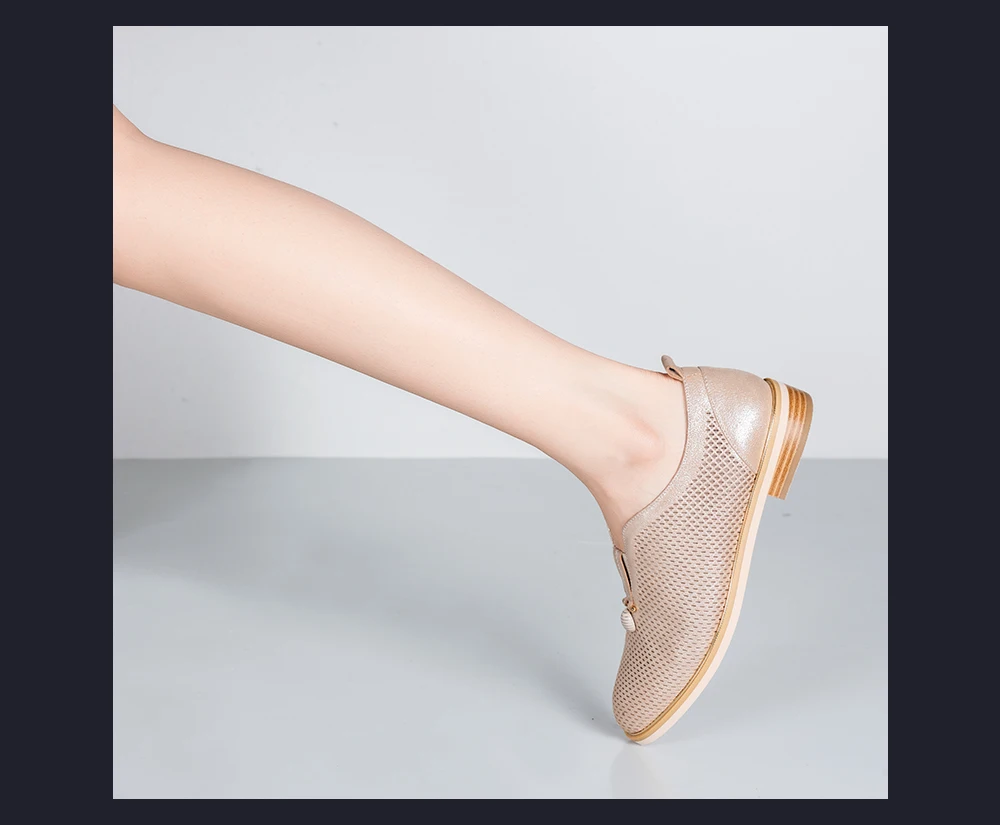SOPHITINA/Женская обувь на плоской подошве из сетчатой кожи; обувь ручной работы без шнуровки; обувь золотистого цвета с круглым носком из натуральной кожи на плоской подошве; мягкая Офисная Женская обувь для отдыха; P70