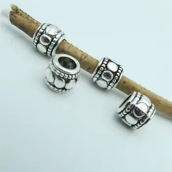 

40 Pcs for 3mm round leather Antique Silver small beads jewelry supplies jewelry finding D-5-3-23