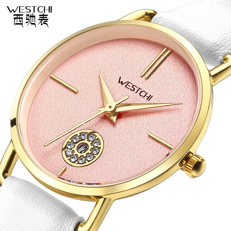 2019 new fashion, simplicity, watch, waterproof leather, quartz ladies watch