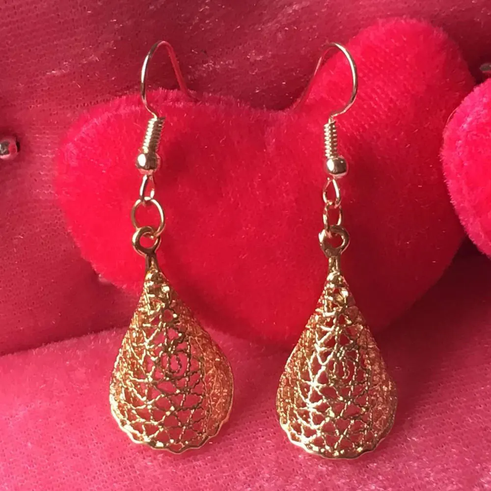 

Hot Sale earrings 2018 Hollow water Drop Dangle Earrings Fashion Dangle Earring for women Pendent charms Set jewelry diy gifts