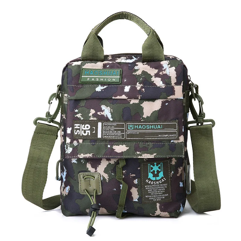 

Men's Bag Messenger Bag Male Waterproof Nylon Camouflage Satchel Over the Shoulder Crossbody Bags Handbag Mini Briefcase