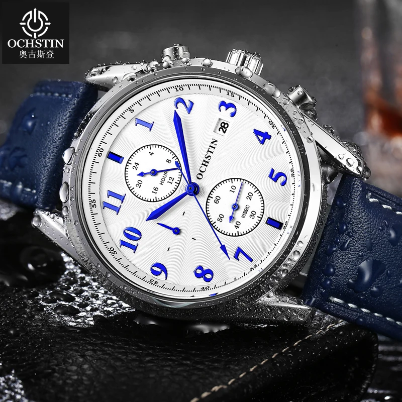 OCHSTIN Chronograph Sport Mens Watches Casual Quartz Wrist Military Army Business Male Clock Horlog