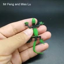 Зеленый Мини ящерица Gags новинка игрушки животные Естественная модель игры маленький