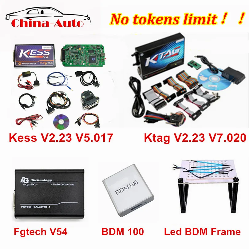 Онлайн версия KESS V5.017 V2.23 + KTAG V7.020 FGTECH Galletto V54 bdm100 светодиодный программатор BDM K тег