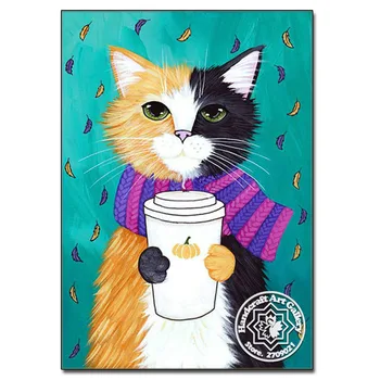 

Moonzero 3D DIY Diamond Panting Cat Full Mosaic Picture of Rhinestones Diamond Embroidery Handicraft Cross-stitch New Fashion