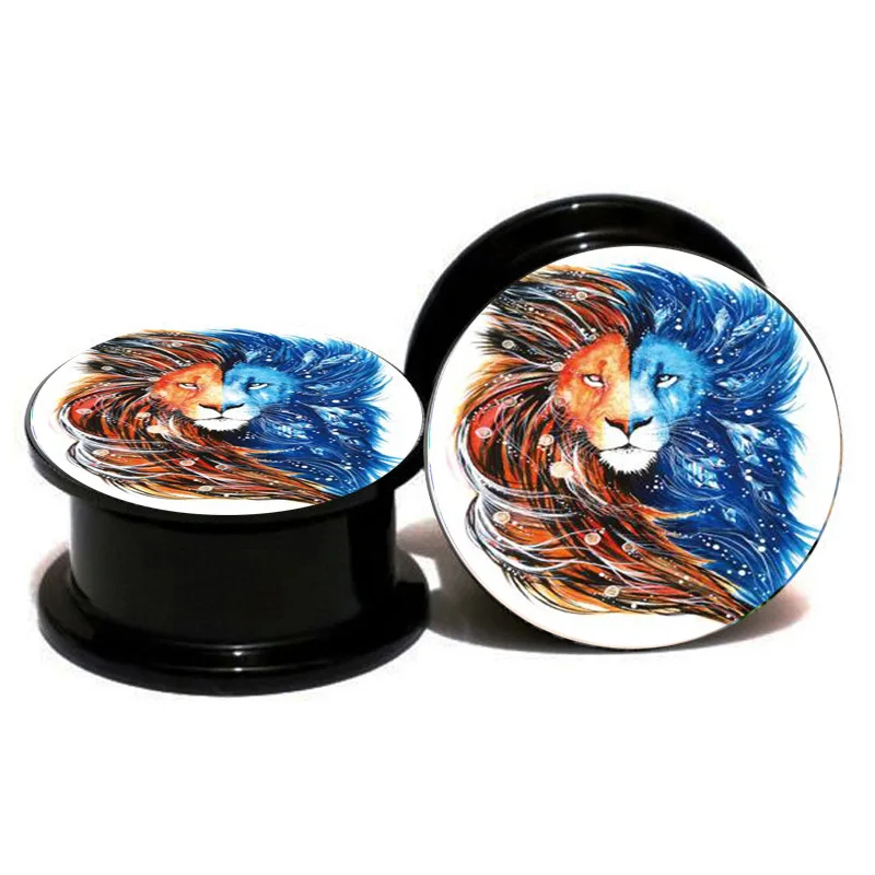 Buy 2pcs/lot Acrylic Lion Ear Plugs Gauges Plug Ear