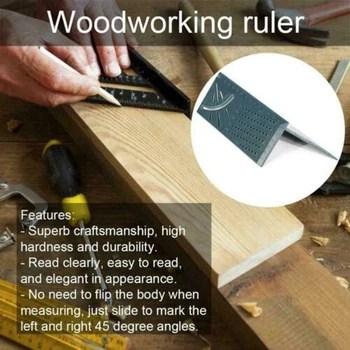 

2019 Woodworking 3D Mitre Angle Measuring Square Size Measure Tool With Gauge & Ruler Tools Best Selling Drop Shipping