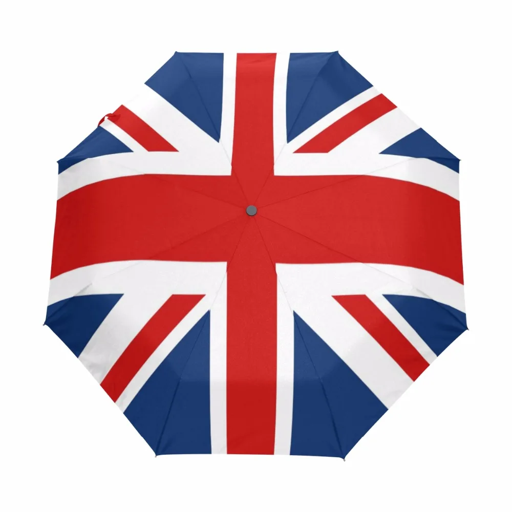 FullyAutomaticUmbrellaNewArrivalThreeFoldingUKBritainFlag
