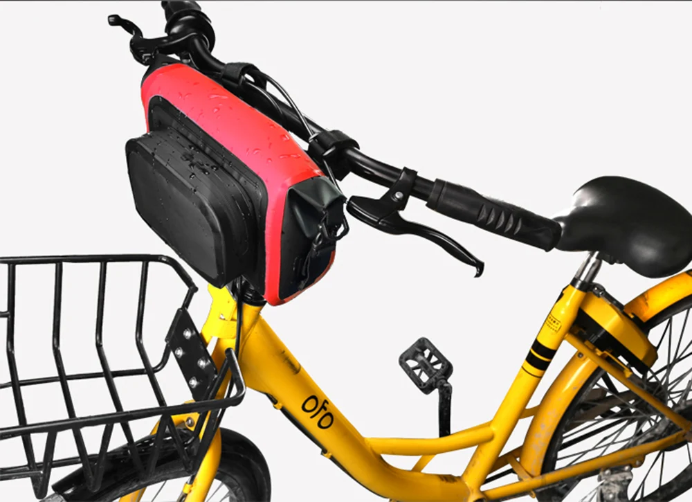 Top Waterproof Bicycle Bag Handlebar Basket Pack Mountain Bike Cycling Front Frame Tube Storage Shoulder Backpack Bike Accessories 11