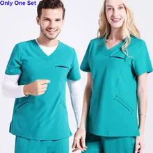 Luxe Sport хирургический скраб набор стоматолог спецодежда медицинская одежда для женщин и мужчин V образным вырезом косметолог спа работы костюмы