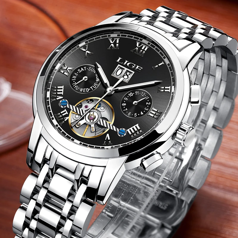 2018 LIGE Brand Watch Men Mechanical Watch Automatic Watch Fashione luxury Submariner Clock Male Reloj Hombre Relogio Masculino