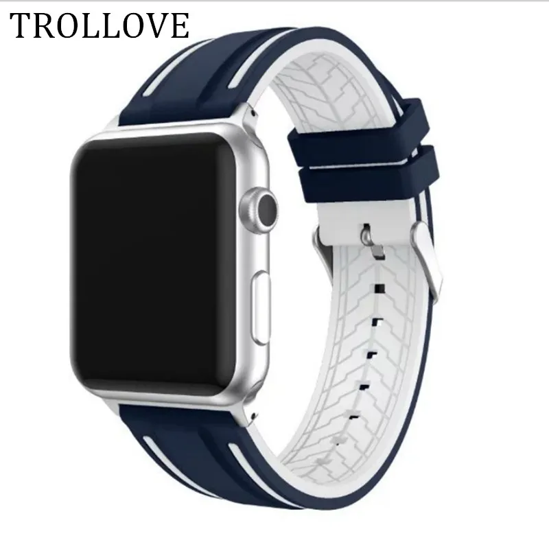 

Colorful Sports Soft Silicone Band For Apple watch Series 3 2 1 Replace Wrist Bracelet Strap watchband Watchstrap 42mm 38mm