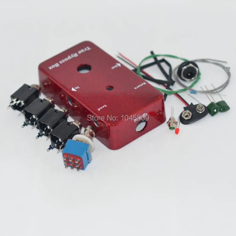 Looper DIY Guitar Pedal footswitch true bypass Aluminum Pedals RED Box