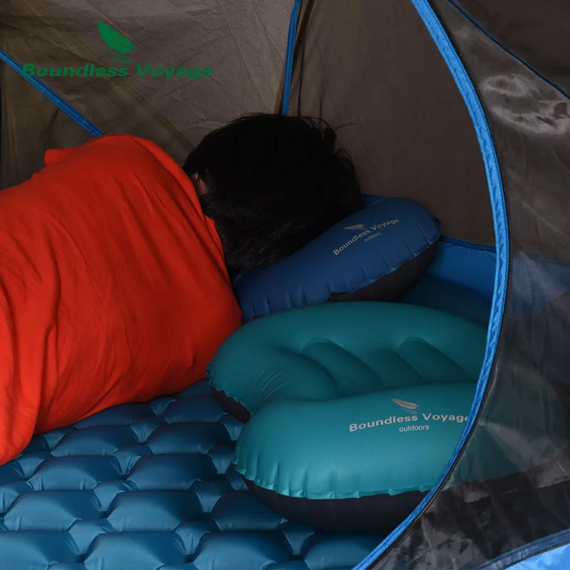 Boundless Voyage Outdoor TPU Inflatable Air Pillow Travel Back Cushion Lumbar Waist Neck Protection Camping Tent Accessories
