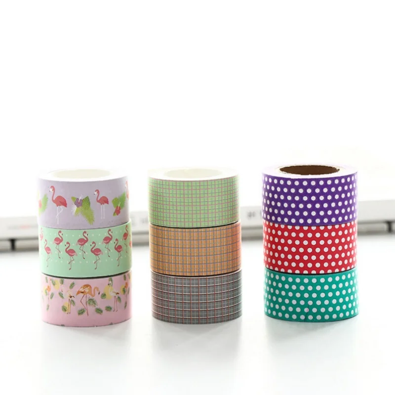 

New Products 6pcs washi tape school supplies paper and paper tape animal color decoration account book whole roll gift box can t