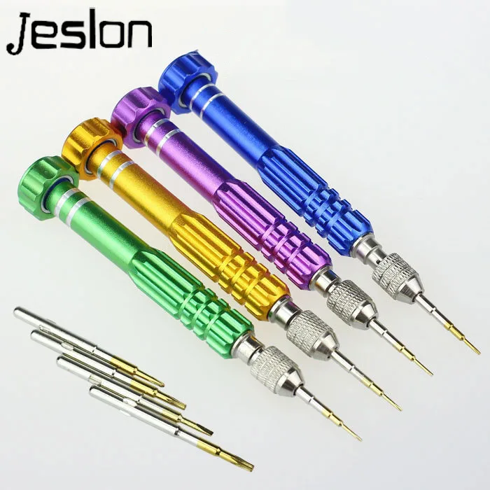 Jeslon 5 цветов в 1 Отвёртки Ремкомплект телефон Открытие для iPhone 6 s/6/5/5S 5C/ 4/4S Nokia Samsung