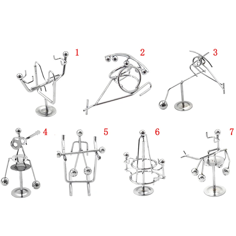Маятник металлический декор украшения дома аксессуары Колыбель баланс мужчины Железный человек мяч ремесла стакан настольная игрушка