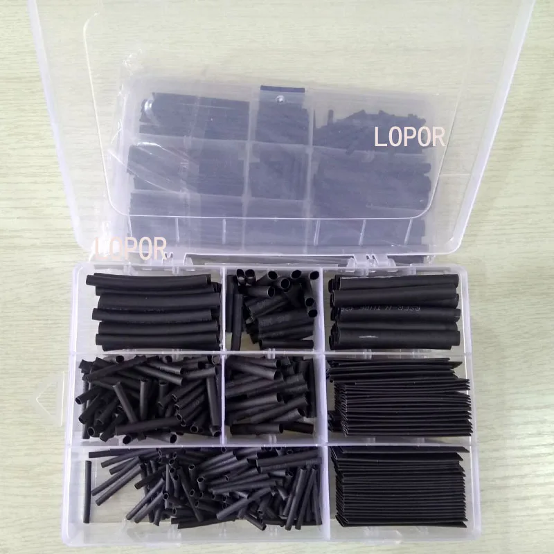 

LOPOR 145 405 PCS Heat Shrink Heatshrink Tubing Tube Sleeving Wrap Wire Sell Connector Repair Diameter 2-13mm /lot BLACK