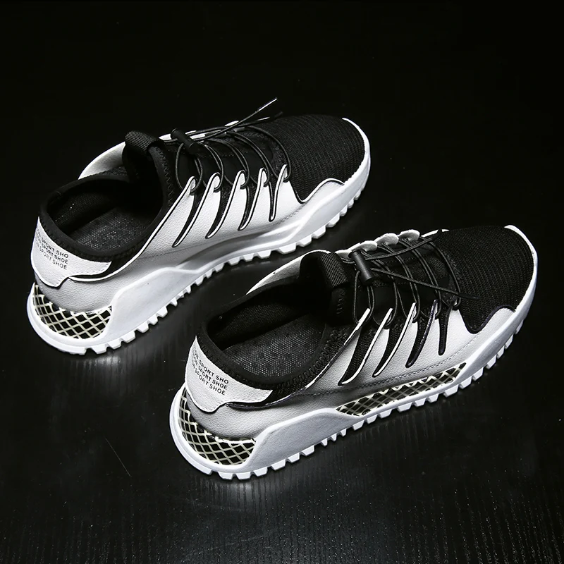 Модные брендовые дышащие мужские кроссовки Chaussure Homme Цвет черный красный белый