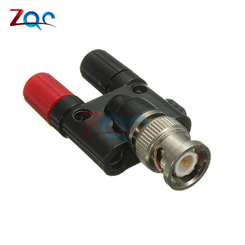 

BNC Male Plug to Two Dual 4mm Banana Jack Binding Coaxial Adapter Connector