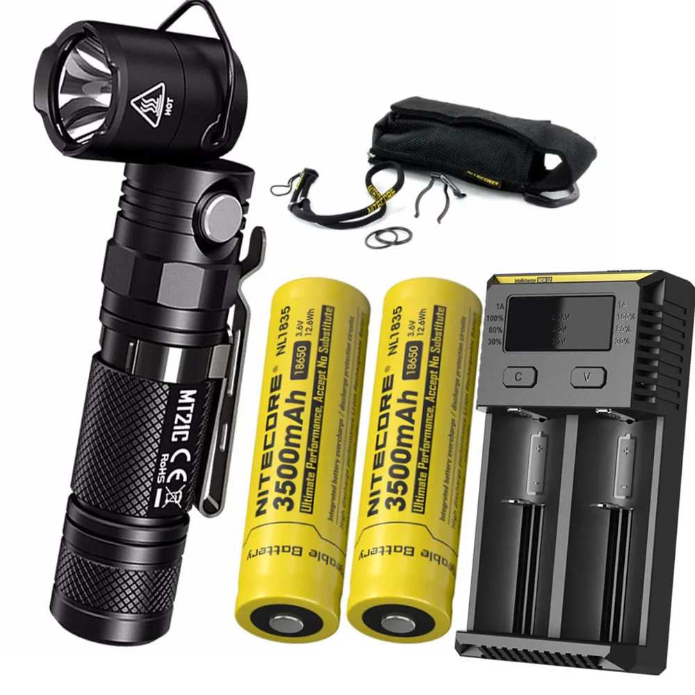 Многофункциональный фонарик NITECORE MT21C CREE XP L HD V6 max 1000 люмен регулируемый фонарь 90