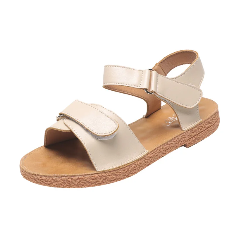 

2019 summer new style simple and simple solid color sandals women comfortable wild Roman style casual sandals
