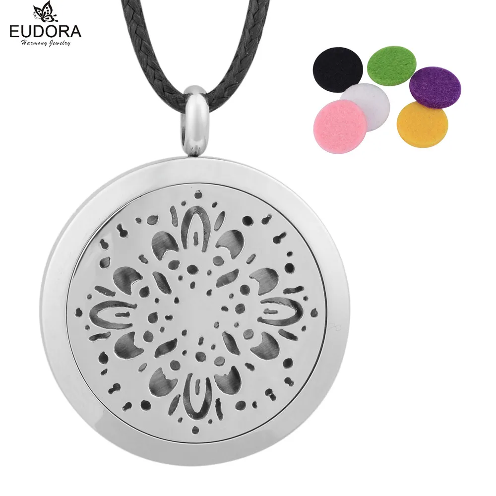 25MM Aromatherapy Lockets Essential Oil Necklace For 6piece Felt Pads