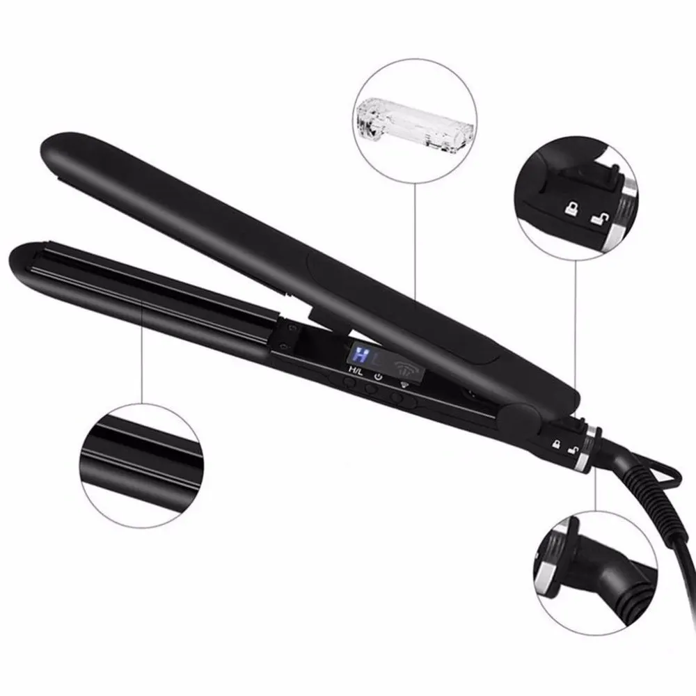 

Ceramic Board Steam Curling Straightener Hair Splint Spray Straight Hair Tool For Salon DIY Hairstyle Floating Plates US/EU Plug