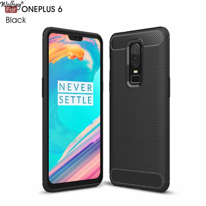 Wolfsay противоударный чехол для Oneplus 6 из мягкого ТПУ матовый One Plus 1 + a6000 деловой
