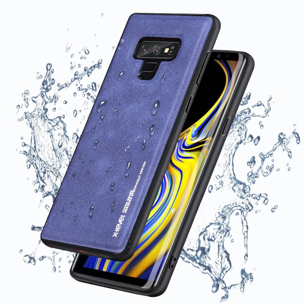 

Case For Samsung S9 Plus Cases Soft Silicone Edge PU Leather Shockproof Business Cover Case For Samsung Galaxy Note 9
