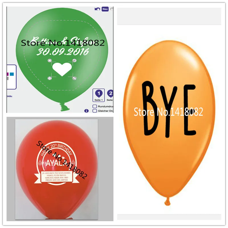 

200 pcs/lot custom balloon printing logo custom advertising balloons 2.2g All kinds of colors balloons High-quality