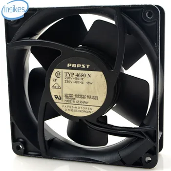 

TYP4650N Double Ball Bearing Cooling Fan AC 220V 19W/18W 0.12A/0.115A 2750RPM 50/60HZ 12038 12cm 120*120*38mm 2 Wires